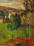 Paul Gauguin, View of Pont-Aven from Lezaven